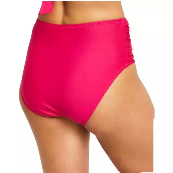 Bar III Womens Pink High-Waist Bikini Beachwear Swim Bottom Separates NWT - Picture 2 of 3